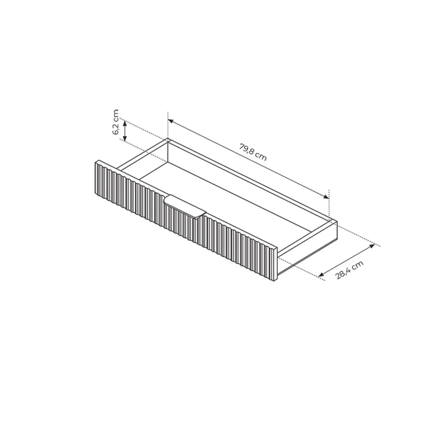 Garnero Arredamenti Consolle ingresso 100x78cm 1 cassetto cannettato Ramis Nero Opaco Outlet