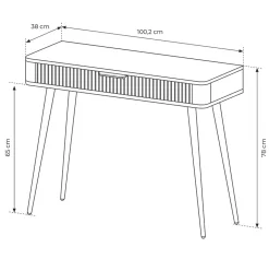 Garnero Arredamenti Consolle ingresso 100x78cm 1 cassetto cannettato Ramis Beige