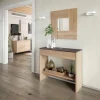 Garnero Arredamenti Consolle ingresso 32x79cm con specchio rovere ossido Nelson Outlet