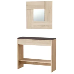 Garnero Arredamenti Consolle ingresso 32x79cm con specchio rovere ossido Nelson Outlet