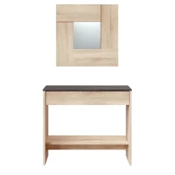 Garnero Arredamenti Consolle ingresso 32x79cm con specchio rovere ossido Nelson Outlet