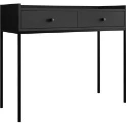 Garnero Arredamenti Consolle ingresso 100x86cm design moderno 2 cassetti nero Pollon Nero Opaco Sale