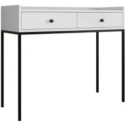 Garnero Arredamenti Consolle ingresso 100x86cm design moderno 2 cassetti bianco Pollon Bianco Opaco Clearance