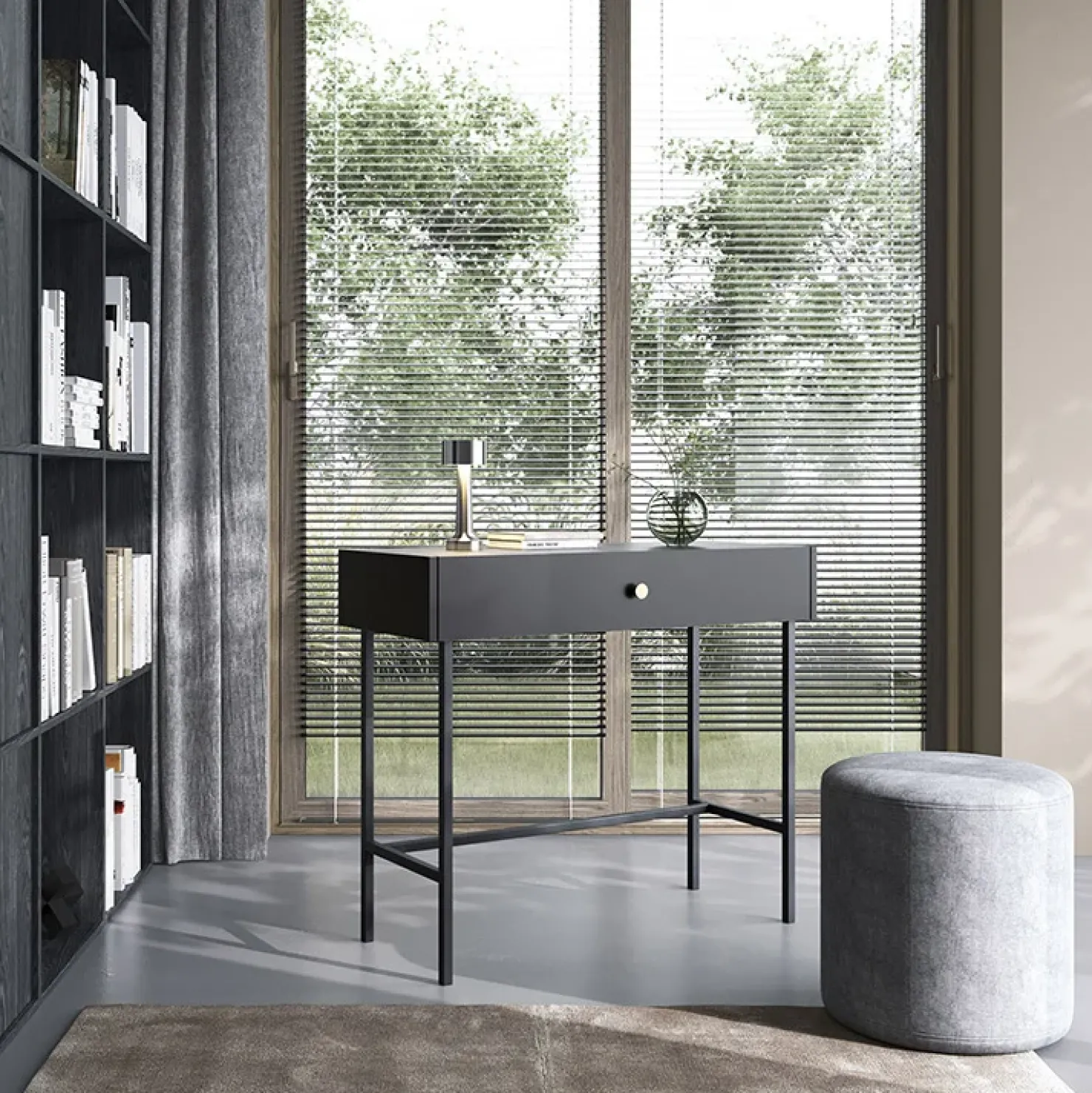 Garnero Arredamenti Consolle 93x79cm per ingresso nero oro Margot Sale