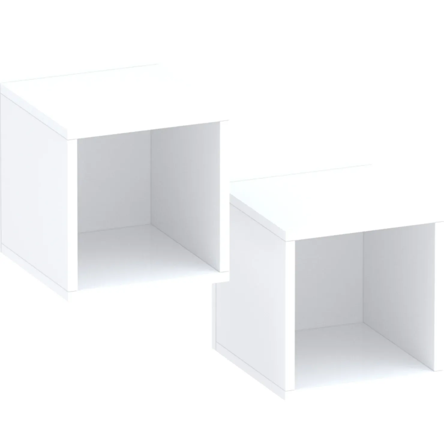 Garnero Arredamenti Coppia 2 mensole cubotti 28x29h cm da parete Sunset Bianco Lucido Best