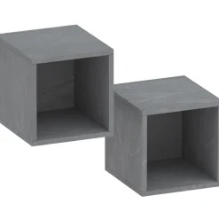 Garnero Arredamenti Coppia 2 mensole cubotti 28x29h cm da parete Sunset Antracite Clearance