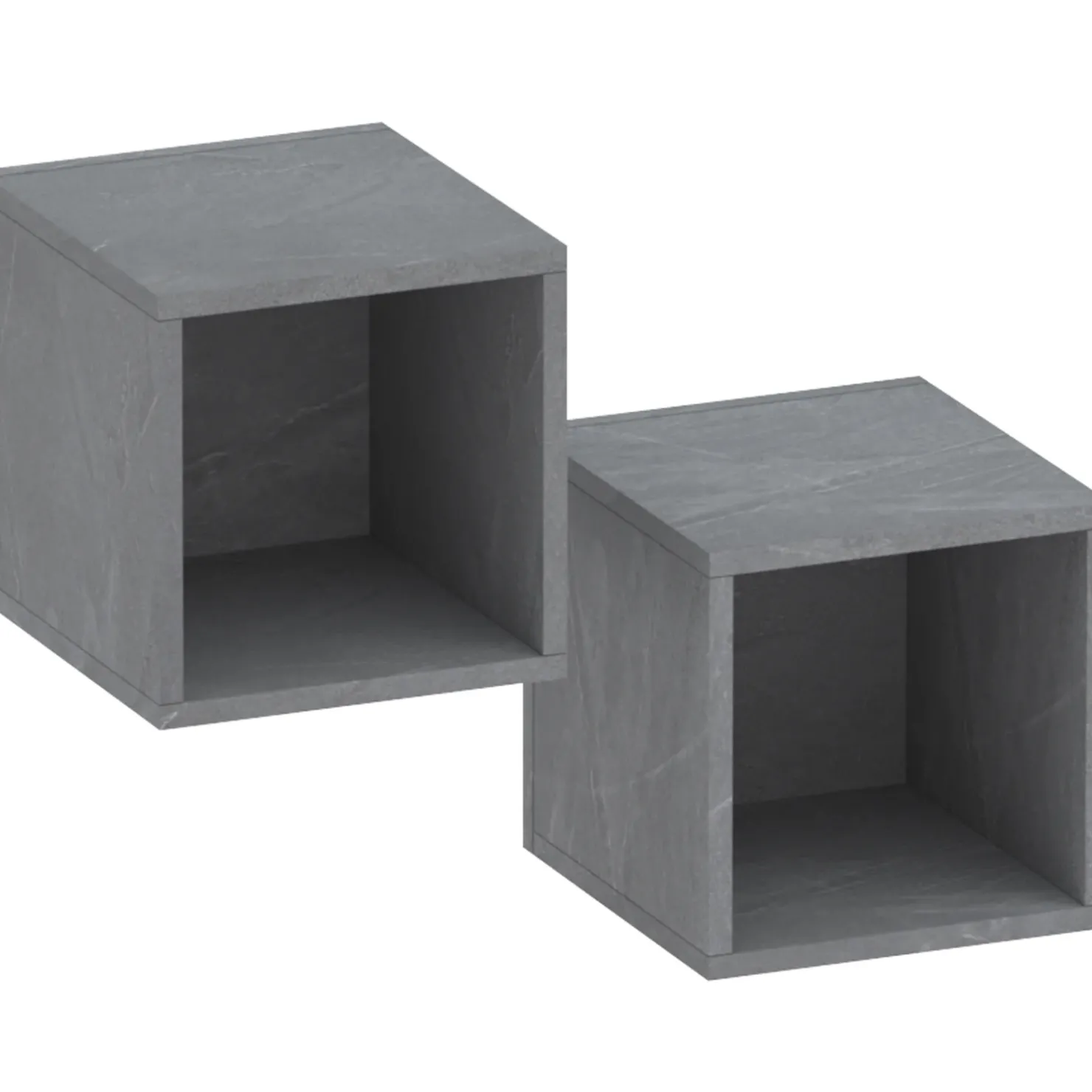Garnero Arredamenti Coppia 2 mensole cubotti 28x29h cm da parete Sunset Antracite Clearance