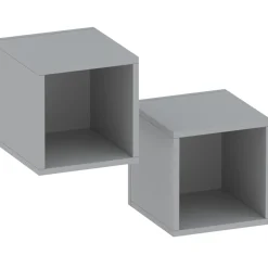 Garnero Arredamenti Coppia 2 mensole cubotti 28x29h cm da parete Sunset Grigio scuro Discount