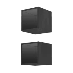 Garnero Arredamenti Coppia 2 mensole cubotti 28x29h cm da parete grigio lucido Infinity Antracite Outlet
