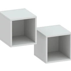 Garnero Arredamenti Coppia 2 mensole cubotti 28x29h cm da parete Sunset Grigio chiaro Hot