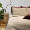 Garnero Arredamenti Copripiumino + 2 federe letto matrimoniale in cotone 250x200cm beige Nabib Best