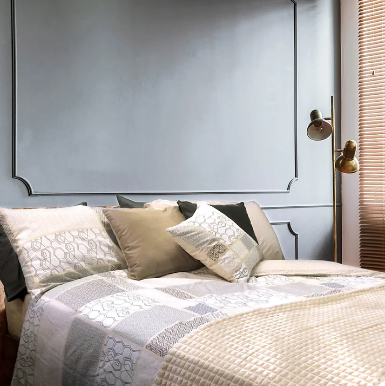 Garnero Arredamenti Copripiumino + 2 federe letto matrimoniale in cotone 250x200cm giallo chiaro Atacama Hot