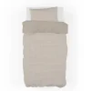 Garnero Arredamenti Copripiumino + federa letto singolo in cotone 155x200cm beige Nabib Clearance