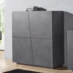 Garnero Arredamenti Credenza alta 120x126h cm 4 ante Candia Gihome® Ossido Sale