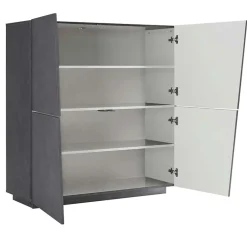 Garnero Arredamenti Credenza alta 120x126h cm 4 ante Candia Gihome® Ossido Sale