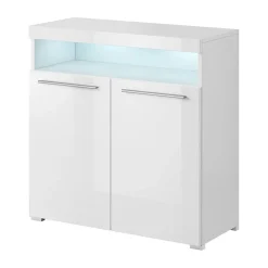 Garnero Arredamenti Credenza alta 91x92h cm 2 ante moderna Frisk Bianco Lucido Clearance