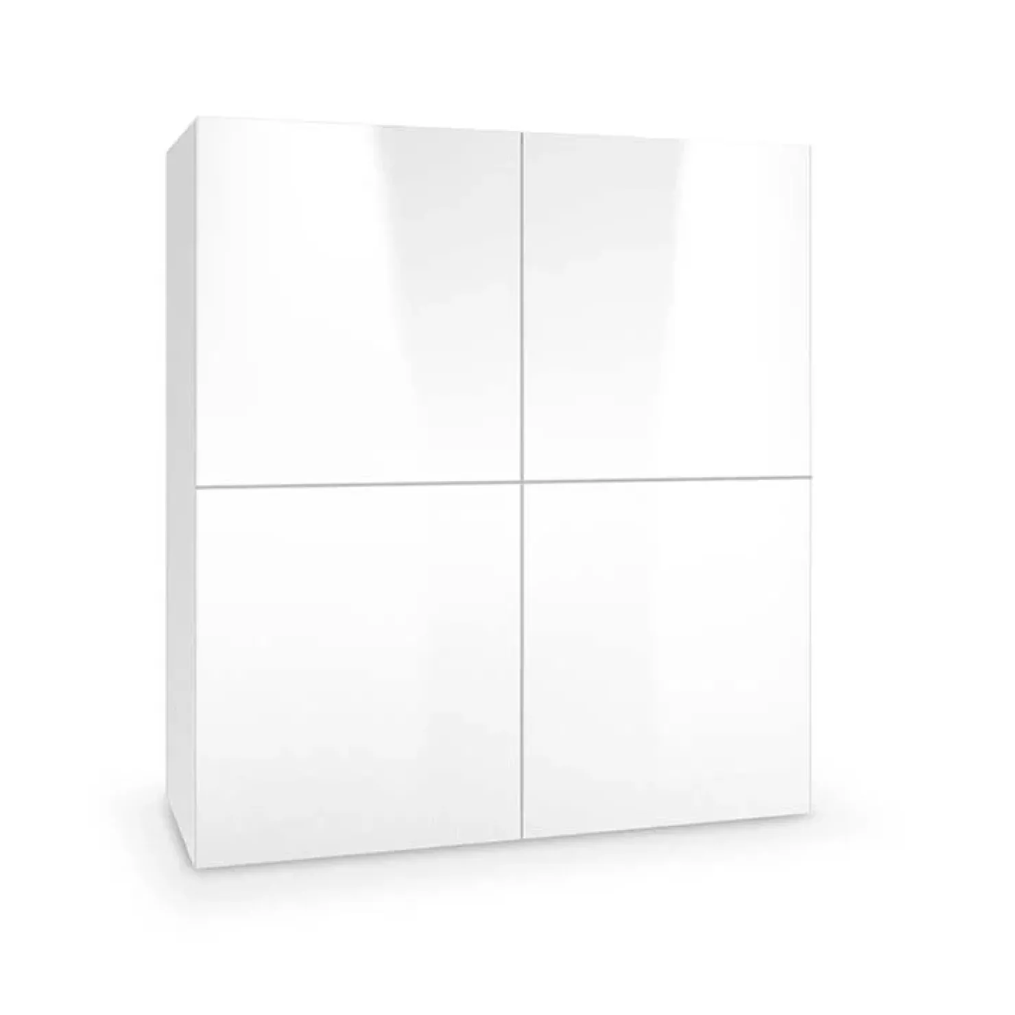 Garnero Arredamenti Credenza alta 100x100h cm 4 ante bianco lucido Momo Discount