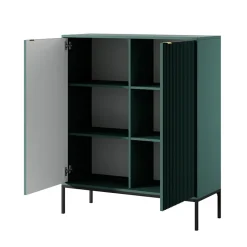 Garnero Arredamenti Credenza alta 104x125h cm 2 ante soggiorno Alisa Verde Clearance