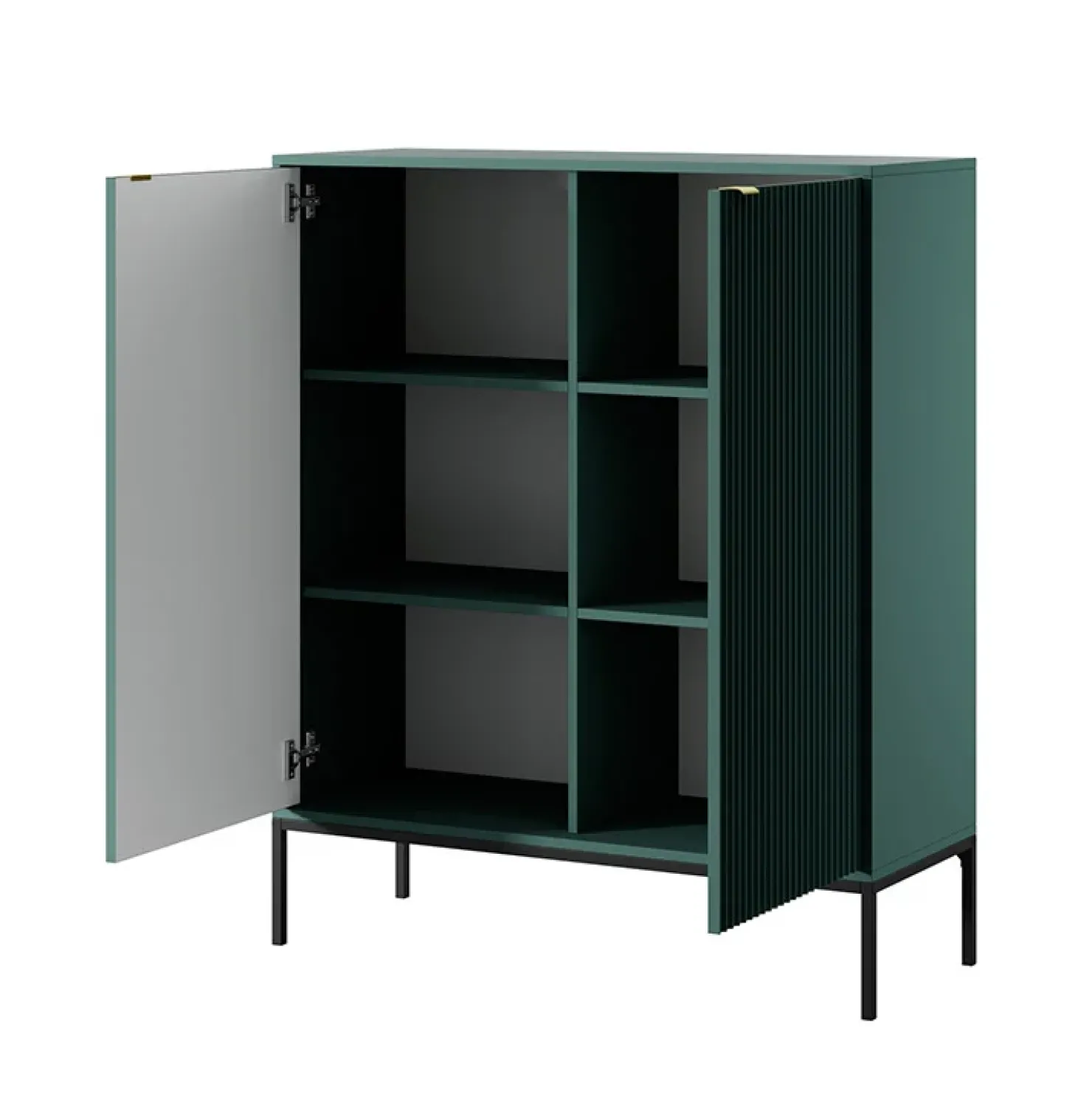 Garnero Arredamenti Credenza alta 104x125h cm 2 ante soggiorno Alisa Verde Clearance