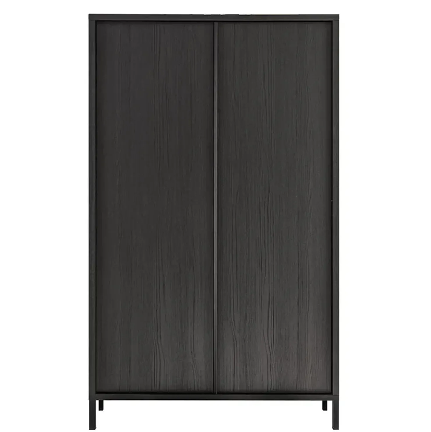 Garnero Arredamenti Credenza alta 106x177h cm 2 ante moderna nero frassinato Absolut Discount