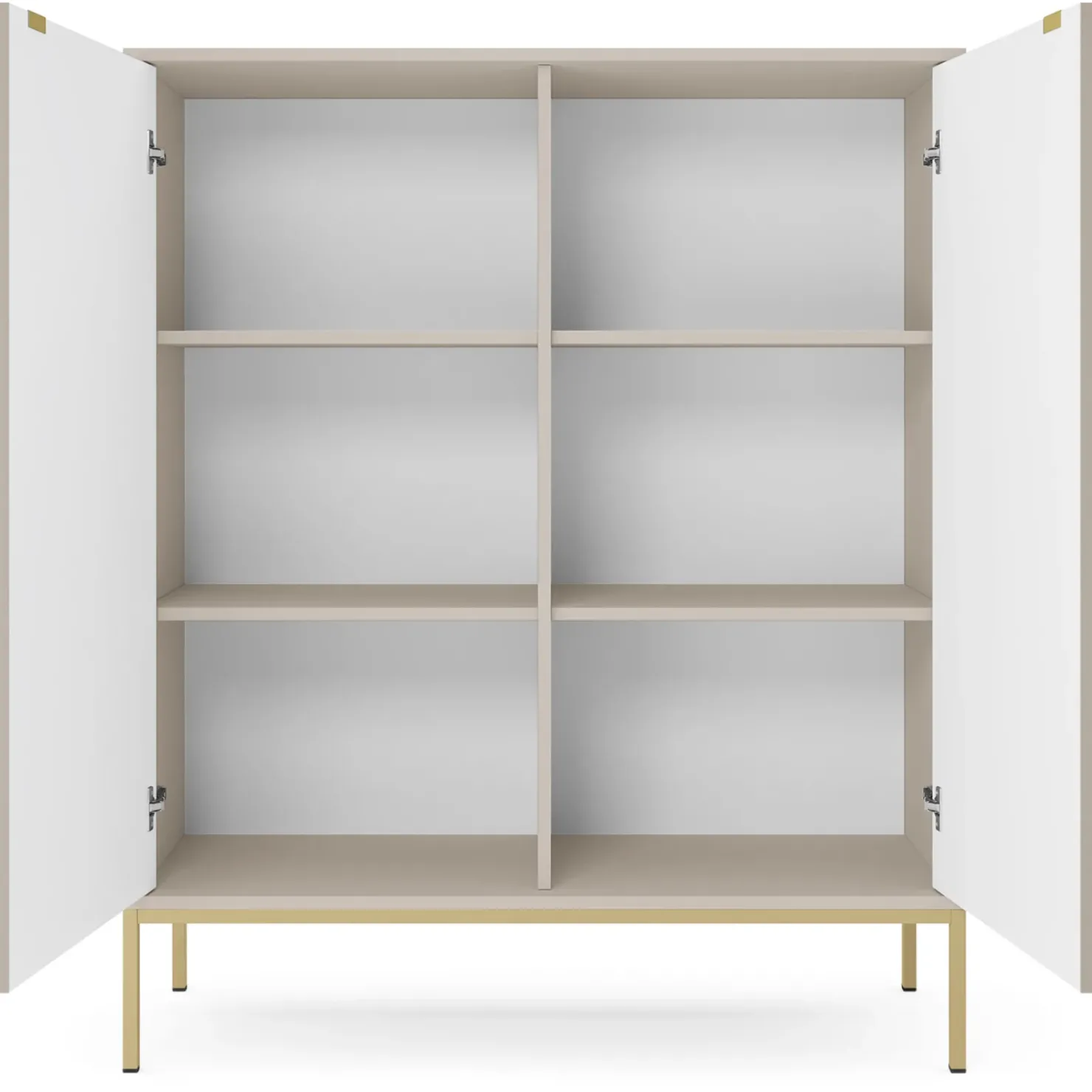 Garnero Arredamenti Credenza alta 104x125h cm 2 ante soggiorno Alisa Beige Online