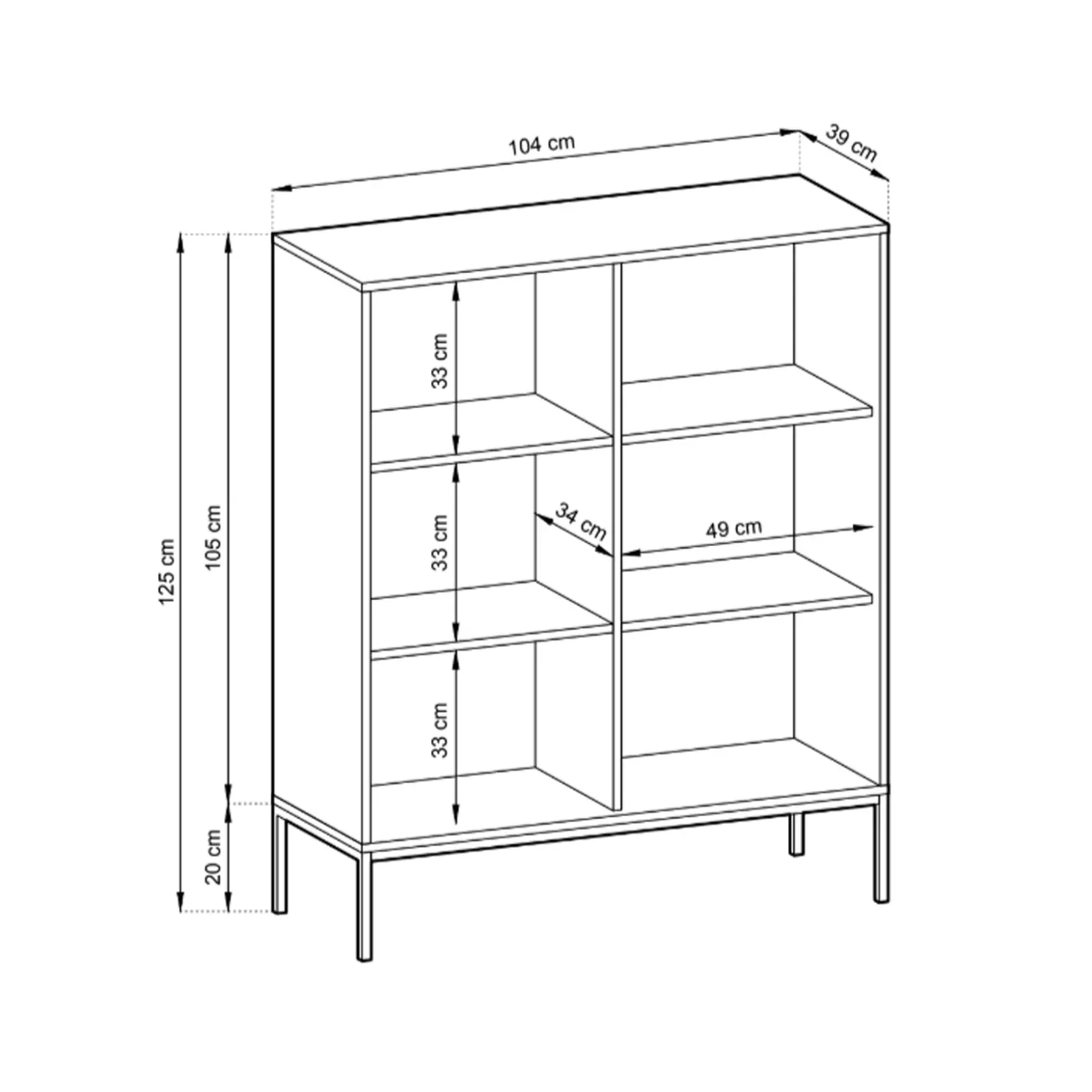 Garnero Arredamenti Credenza alta 104x125h cm 2 ante soggiorno Alisa Beige Online