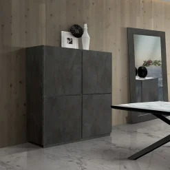 Garnero Arredamenti Credenza alta 136x140h cm 4 ante ossido Blitz Hot