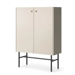 Garnero Arredamenti Credenza alta 94x132h cm 2 ante moderna Eterna Beige