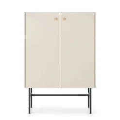 Garnero Arredamenti Credenza alta 94x132h cm 2 ante moderna Eterna Beige