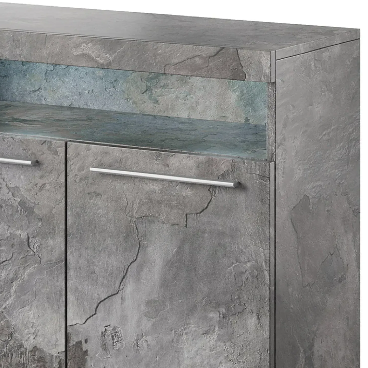 Garnero Arredamenti Credenza alta 91x92h cm 2 ante moderna Frisk Ossido Online