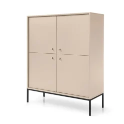 Garnero Arredamenti Credenza alta 104x125h cm 4 ante soggiorno Glory Beige Hot
