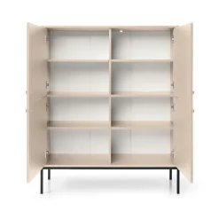 Garnero Arredamenti Credenza alta 104x125h cm 4 ante soggiorno Glory Beige Hot