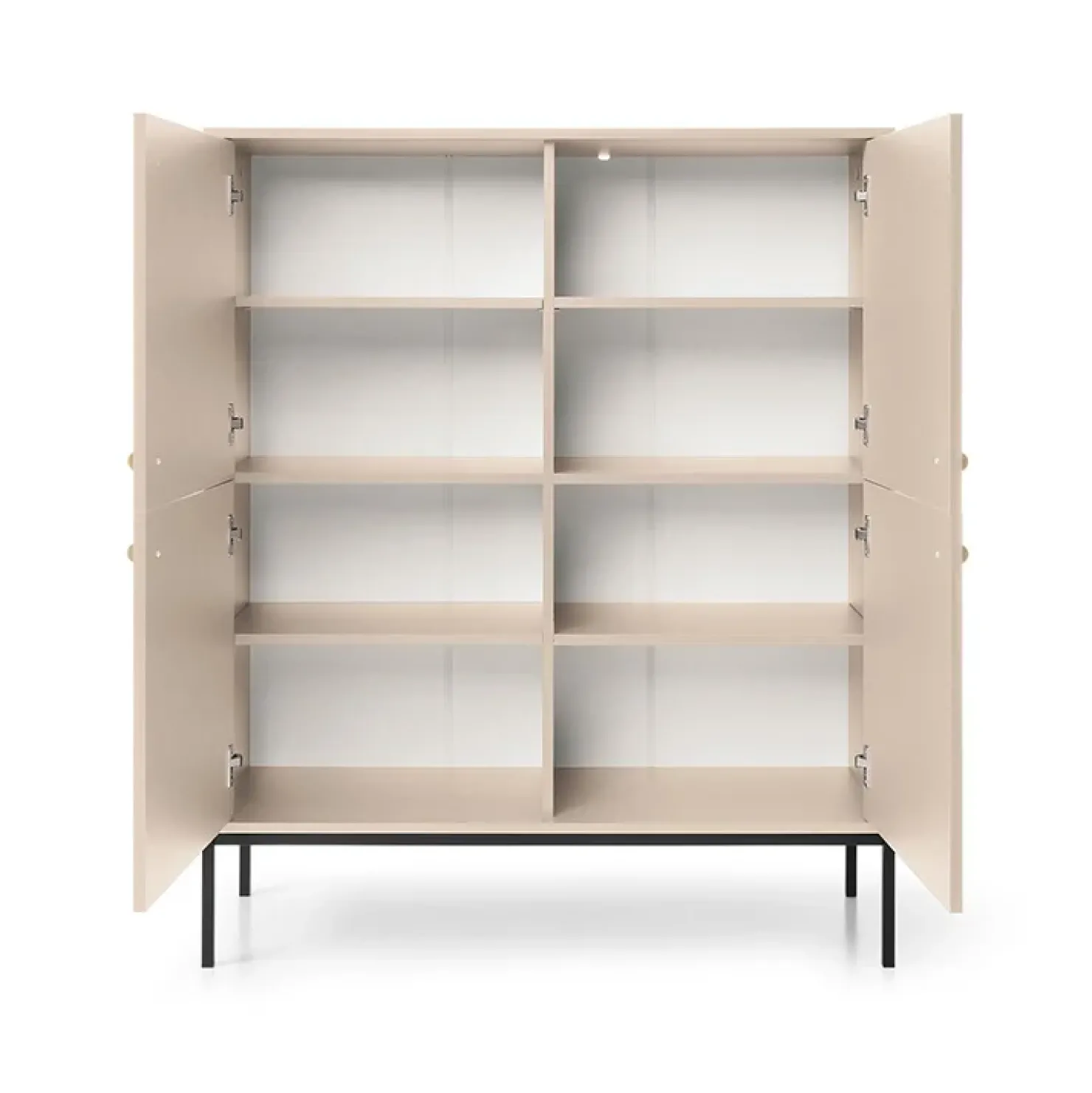 Garnero Arredamenti Credenza alta 104x125h cm 4 ante soggiorno Glory Beige Hot