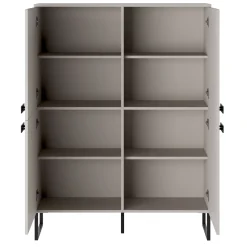 Garnero Arredamenti Credenza alta 108x144h cm 4 ante moderna beige cashmere nero Casmira Online