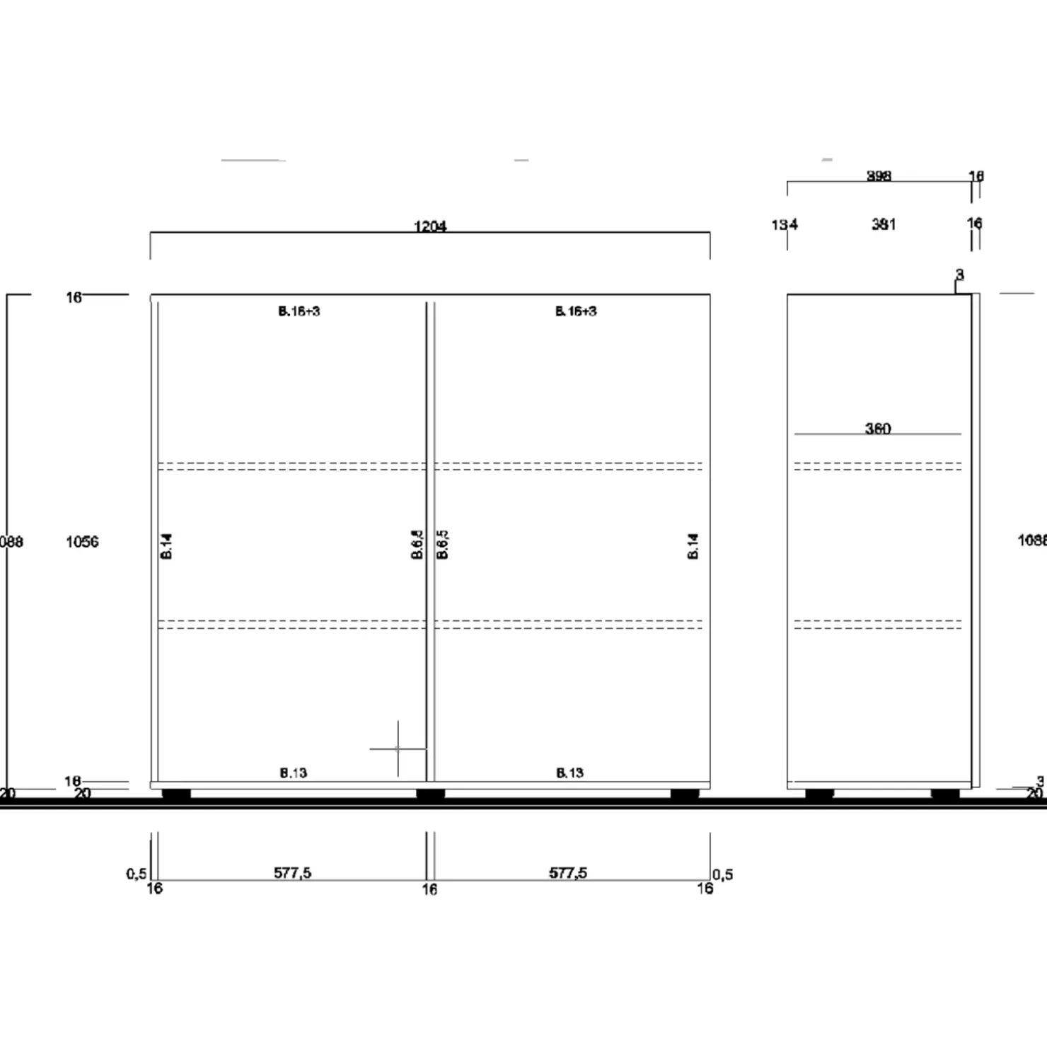 Garnero Arredamenti Credenza alta 121x111h cm 2 ante samoa con serigrafia Paradise Rovere Sale