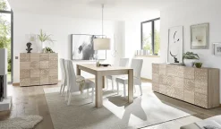 Garnero Arredamenti Credenza alta 121x111h cm 2 ante samoa con serigrafia Paradise Rovere Sale