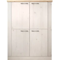 Garnero Arredamenti Credenza alta 118x160h cm 4 ante rovere bianco frassinato Armonia