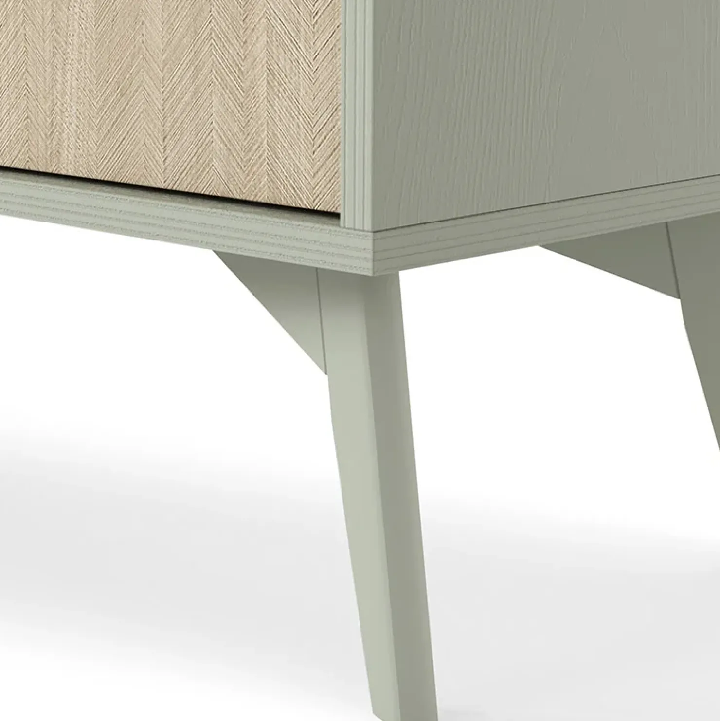 Garnero Arredamenti Credenza alta 80x160h cm 2 ante verde salvia rovere Myrta Rovere - Verde salvia New