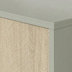 Garnero Arredamenti Credenza alta 80x160h cm 2 ante verde salvia rovere Myrta Rovere - Verde salvia New