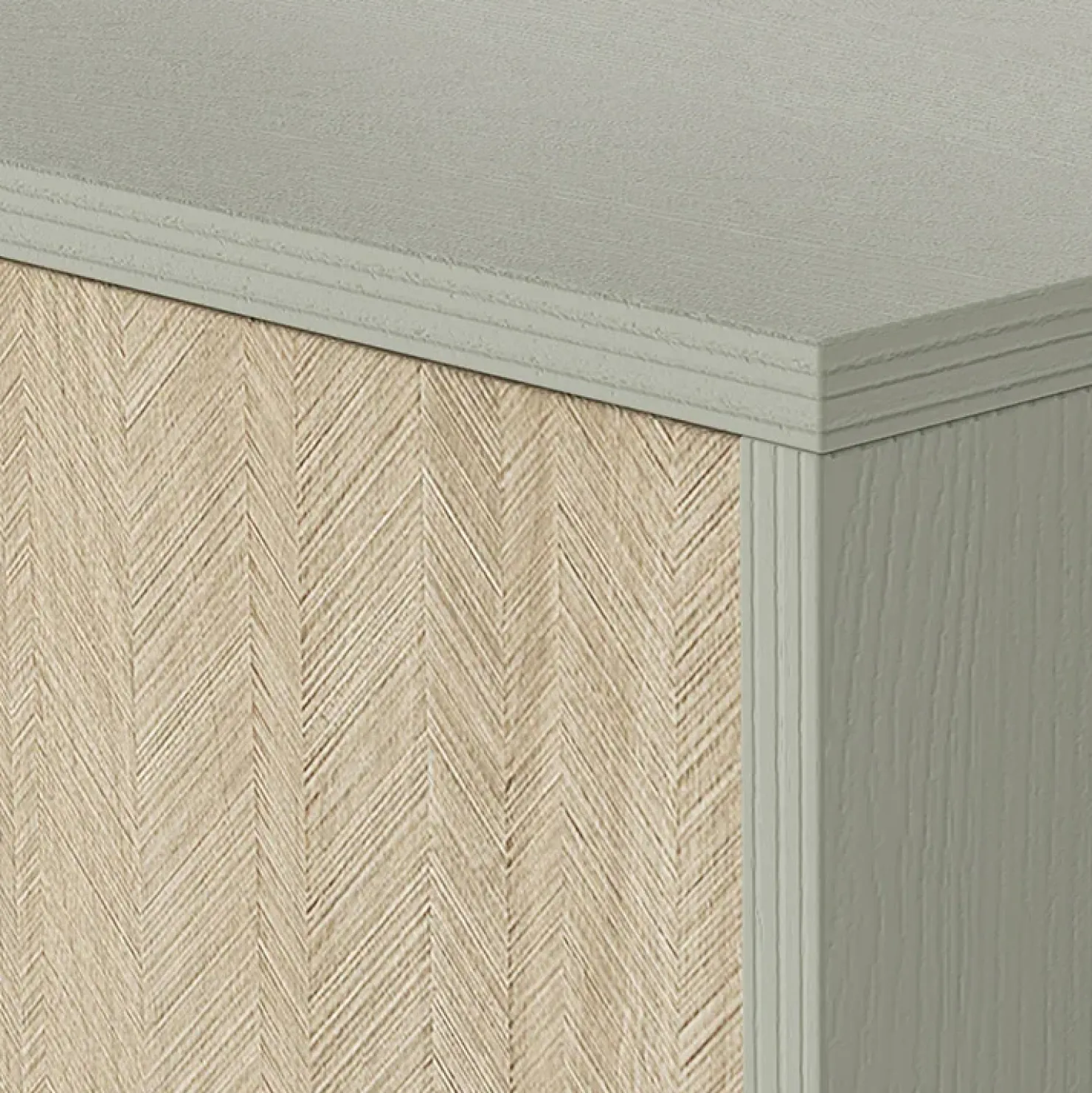 Garnero Arredamenti Credenza alta 80x160h cm 2 ante verde salvia rovere Myrta Rovere - Verde salvia New