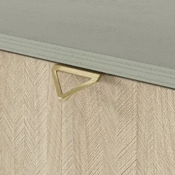 Garnero Arredamenti Credenza alta 80x160h cm 2 ante verde salvia rovere Myrta Rovere - Verde salvia New