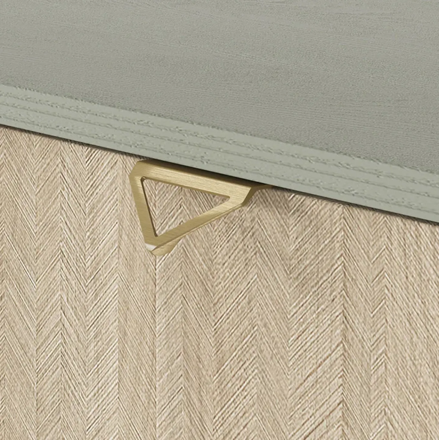 Garnero Arredamenti Credenza alta 80x160h cm 2 ante verde salvia rovere Myrta Rovere - Verde salvia New