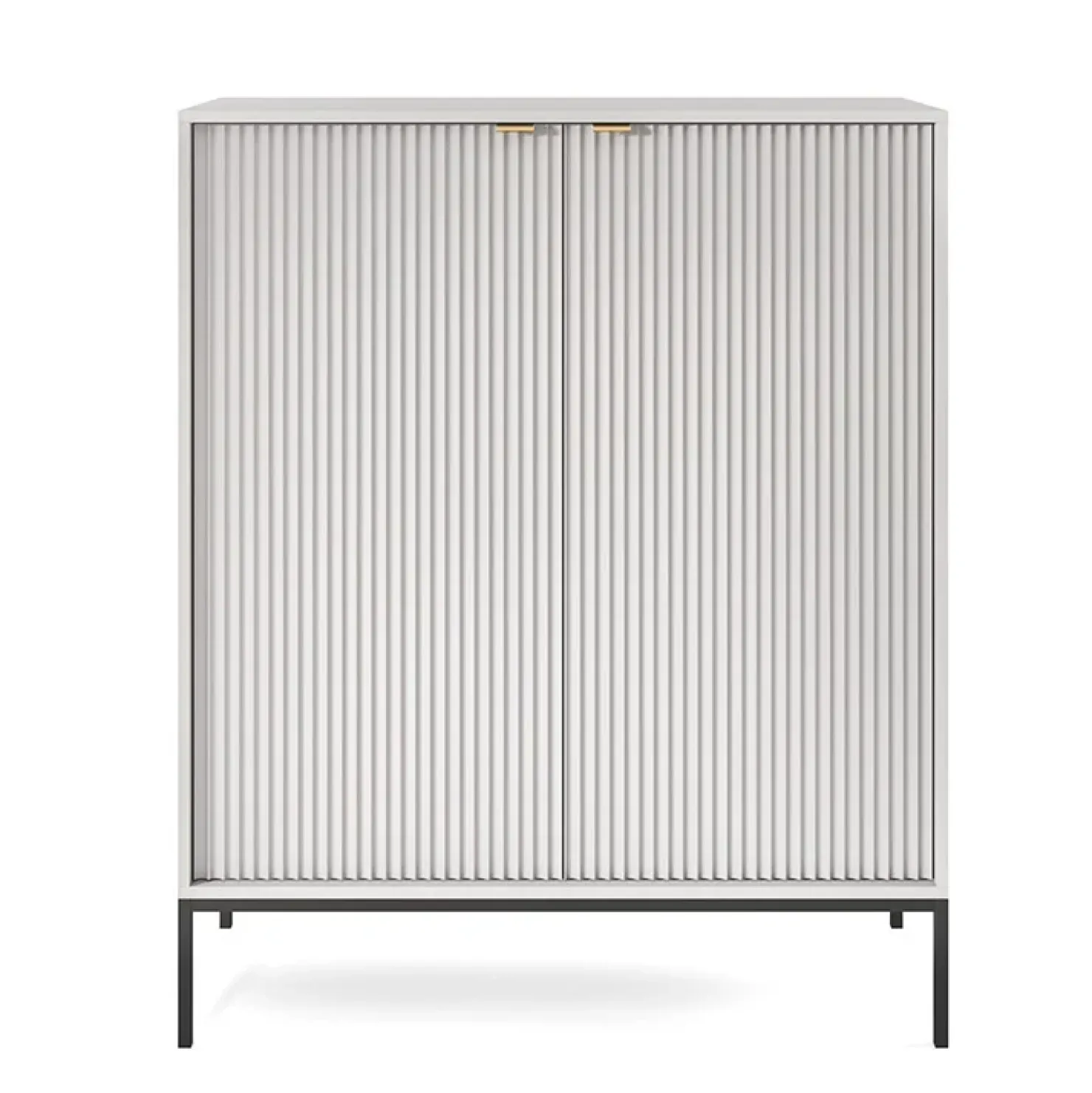 Garnero Arredamenti Credenza alta 104x125h cm 2 ante soggiorno Alisa Grigio Sale