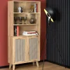 Garnero Arredamenti Credenza alta 80x173h cm con libreria 2 ante 3 vani moderna rovere Sombra Online