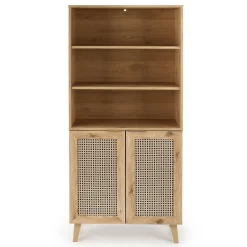 Garnero Arredamenti Credenza alta 80x173h cm con libreria 2 ante 3 vani moderna rovere Sombra Online