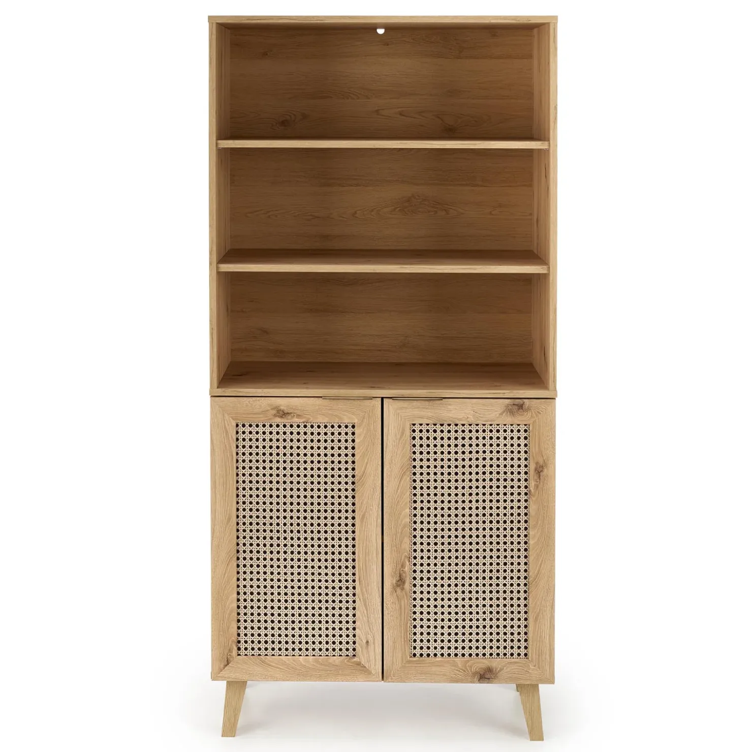 Garnero Arredamenti Credenza alta 80x173h cm con libreria 2 ante 3 vani moderna rovere Sombra Online