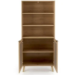 Garnero Arredamenti Credenza alta 80x173h cm con libreria 2 ante 3 vani moderna rovere Sombra Online
