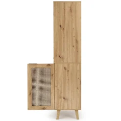 Garnero Arredamenti Credenza alta 80x173h cm con libreria 2 ante 3 vani moderna rovere Sombra Online