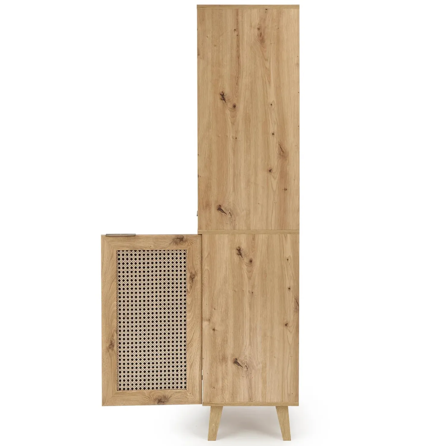 Garnero Arredamenti Credenza alta 80x173h cm con libreria 2 ante 3 vani moderna rovere Sombra Online