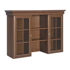 Garnero Arredamenti Credenza alta 128x195h cm con vetrina arte povera quercia Kelly Noce